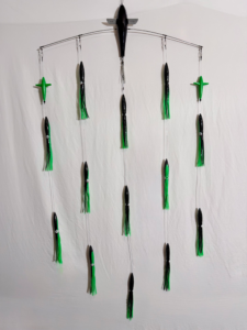 36" Bar with 10" Bird 12" Squid - Green & Black