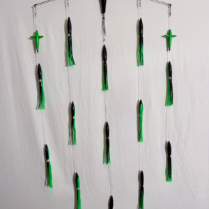 36" Bar with 10" Bird 12" Squid - Green & Black