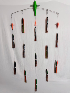 36" Bar with 10" Bird 12" Squid - Halloween